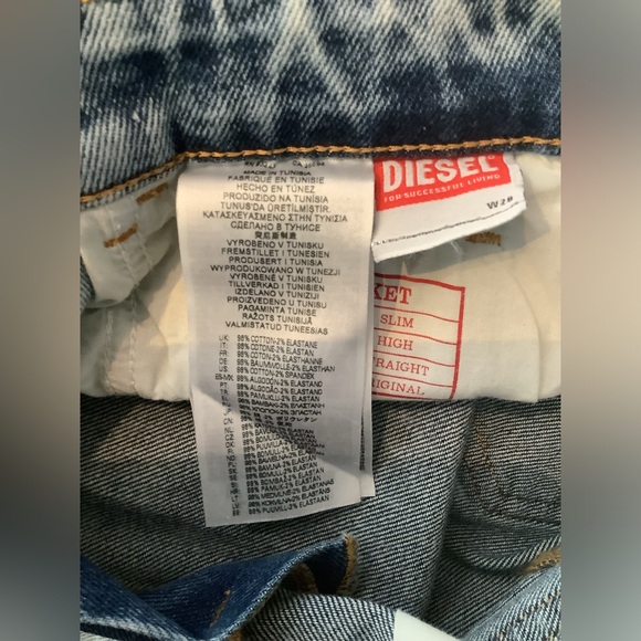 Diesel Denim Acid wash jeans Sz. 28Wx33L women’s - Picture 7 of 11